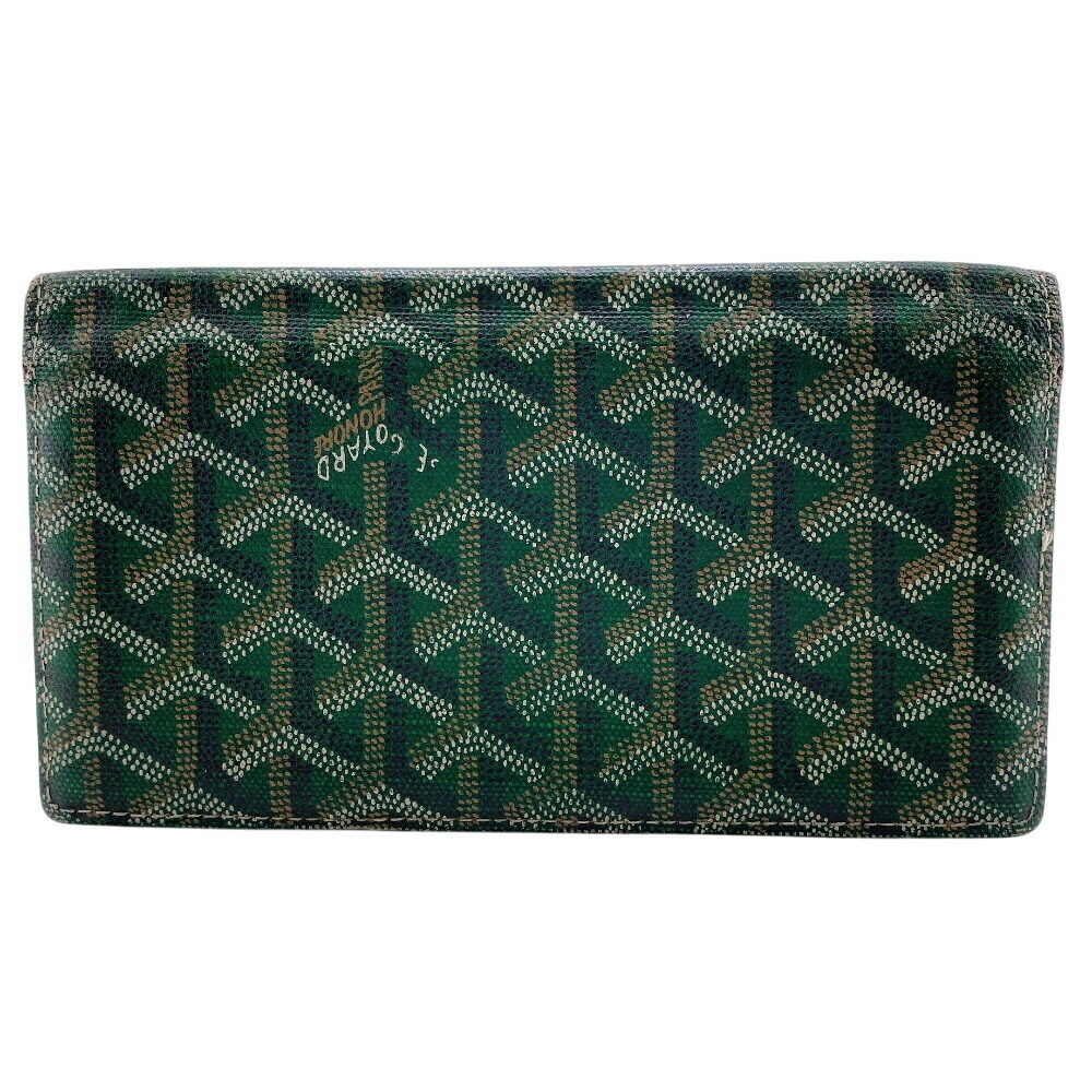 GOYARD Grenelle Herringbone Long Wallet Card Slots Coin Green - Picture 2 of 8